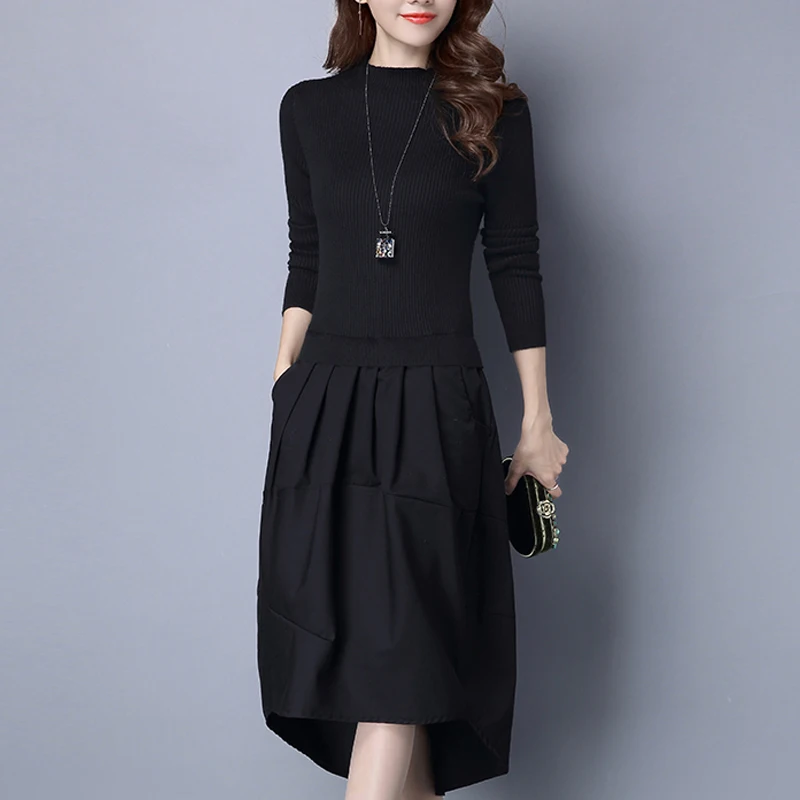 2018 женские зимние платья корейский дизайн повседневное модное пикантное