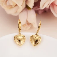 fashion statement jewelry 2021love heart earrings for women classic vintage female jewelry dubai african arab jewelry gifts