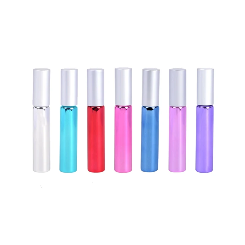 10x10 мл портативная пустая металлическая роликовая бутылка для эфирных масел с