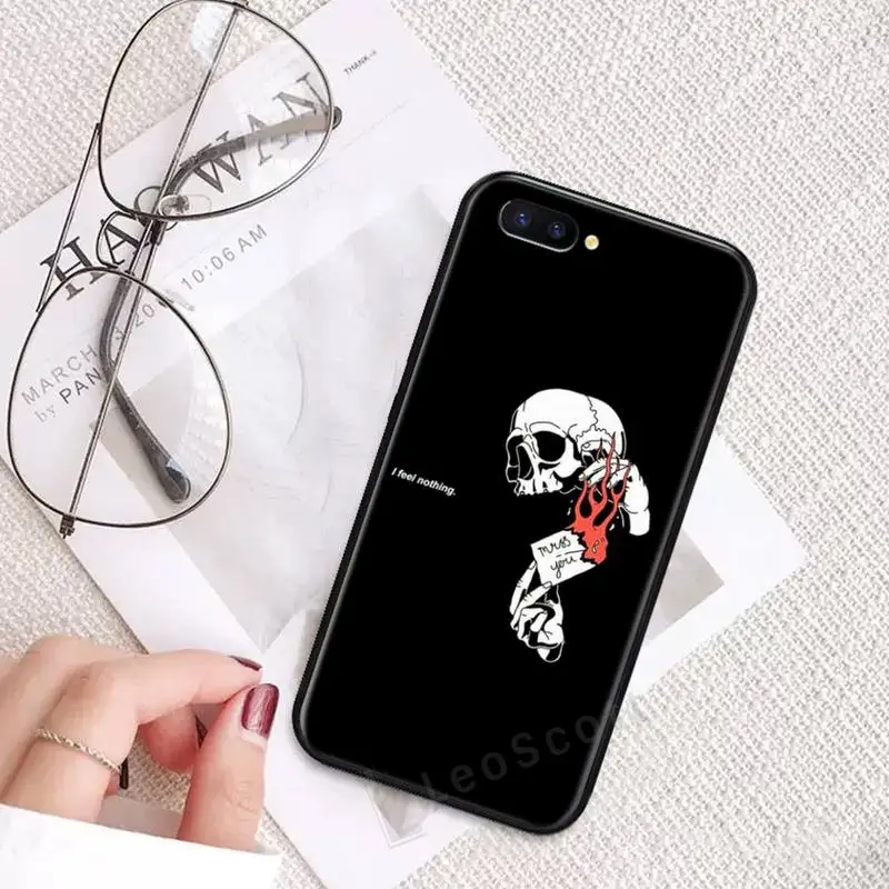 

horror cool Skull Skeleton Phone Case For OPPO R9 R11 R15 R17 RENO Realme S PLUS Normal 2z 3 5 C2 pro