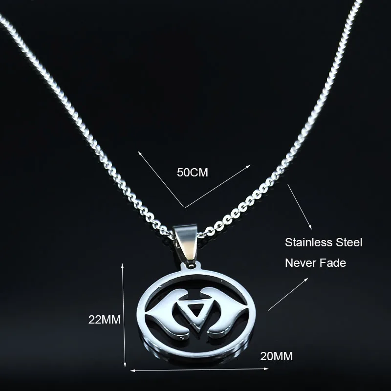 2021 индийский символ цветок жизни Йога серебряный цвет нержавеющая сталь