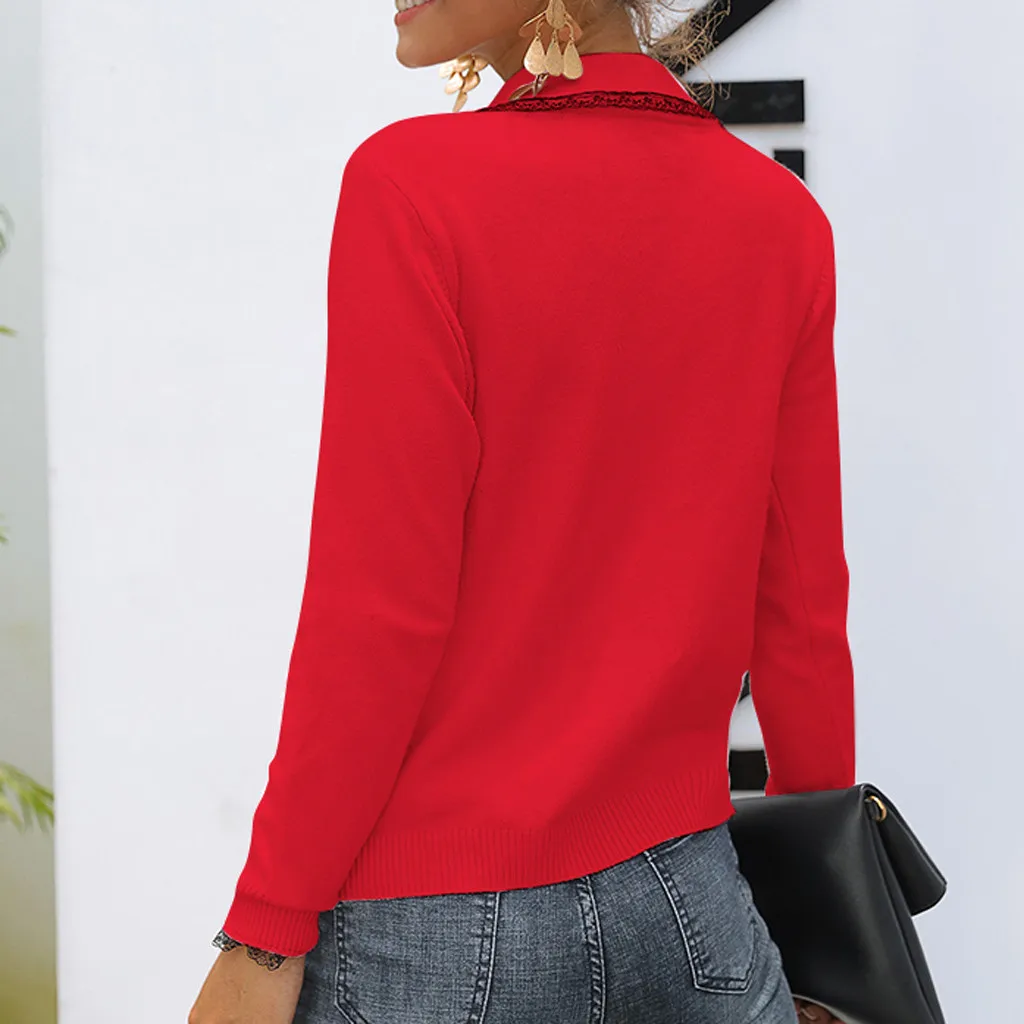 2019 зимний женский свитер s Женский Повседневный однотонный вязаный с длинным