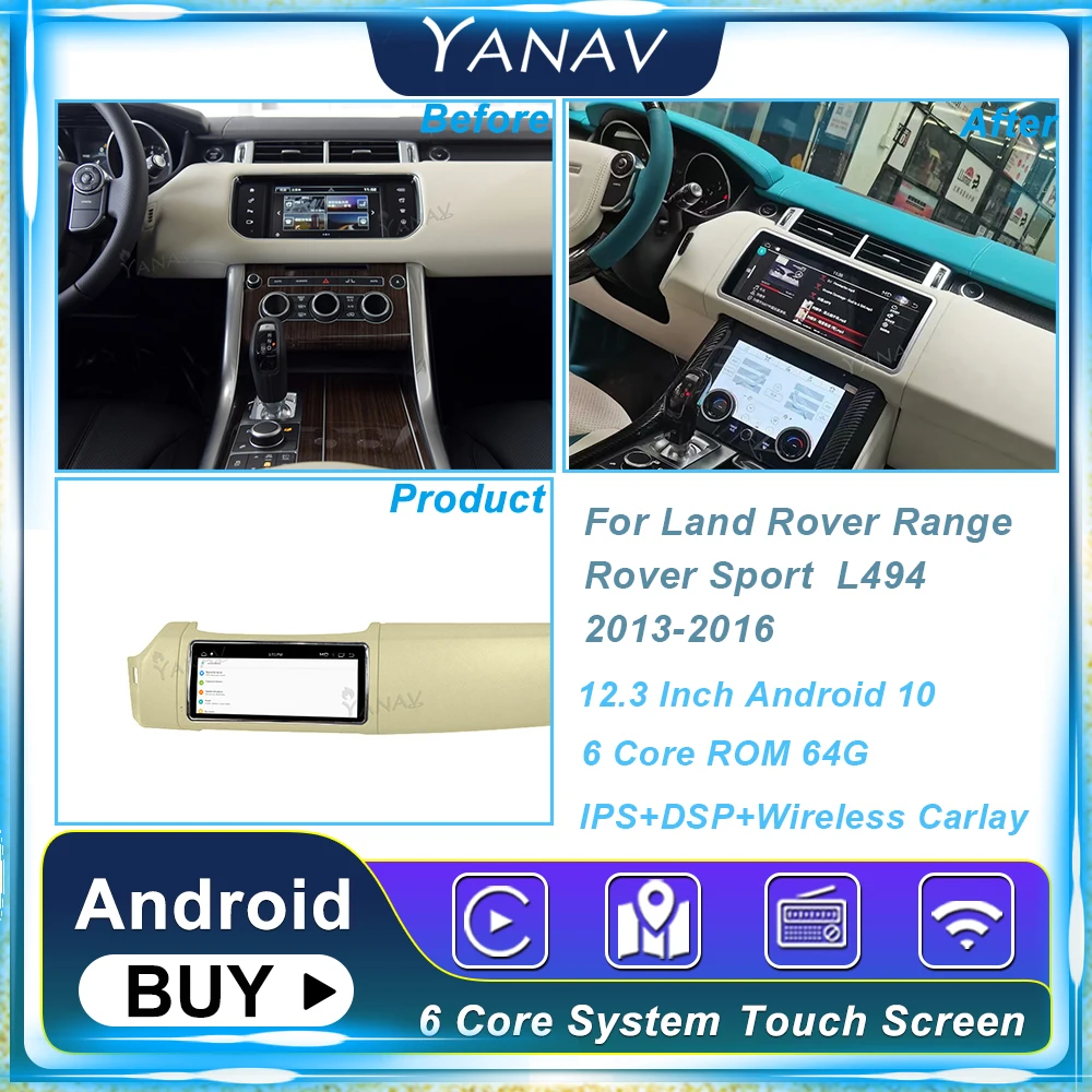 Автомагнитола для Land Rover Range Sport L494 2013-2016 Android 2 Din GPS-навигация магнитофон