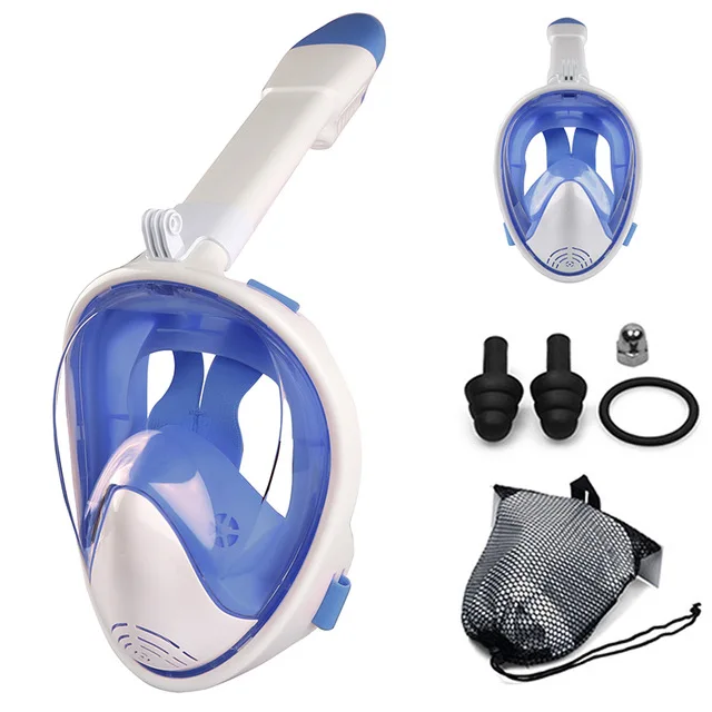 

Противотуманная Полнолицевая маска для дайвинга, Подводная маска для подводного плавания, дыхательные маски, безопасное водонепроницаемо...