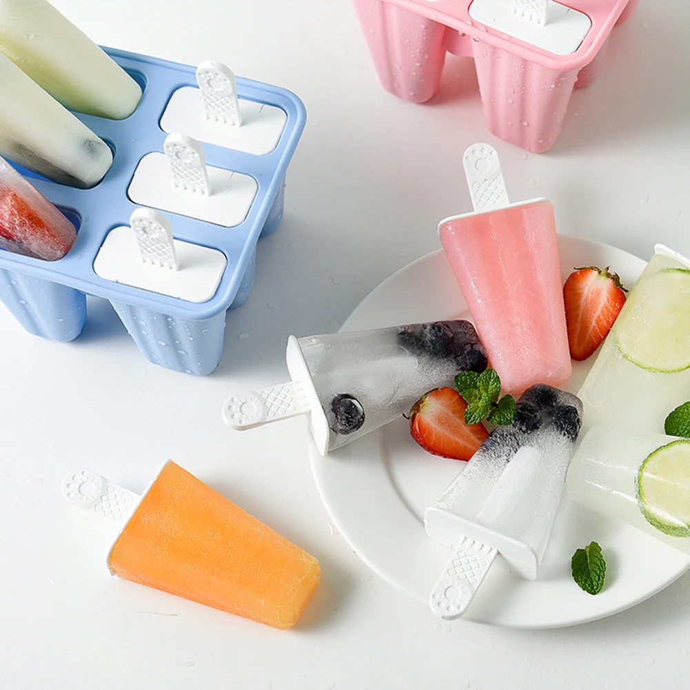 

Silicone Ice Cream Mold Popsicle DIY Homemade Dessert Freezer Fruit Juice Kids Dessert Freezer Fruit Juice Mould with Sticks