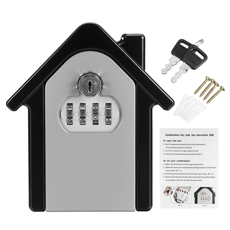 Домашний сейф с настенным креплением уличный комбинированный кодовый замок со