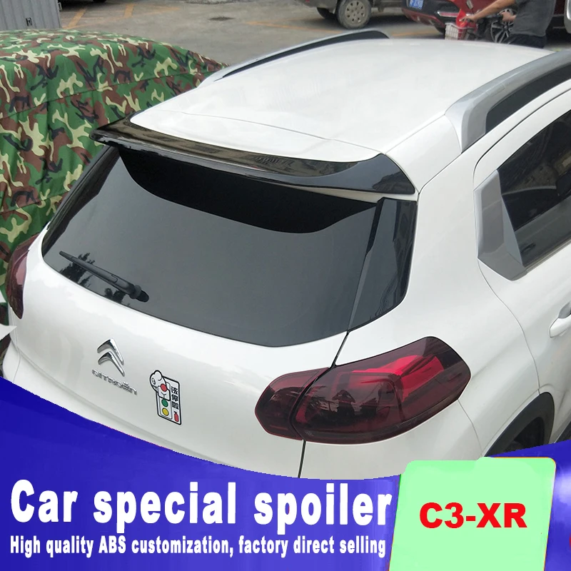 

2015 2016 2017 2019 новый дизайн, модный большой спойлер для Citroen C3-XR, АБС-пластик, спойлеры для крыльев заднего стекла от грунтовки