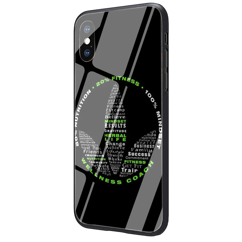 G9 EWAU черный и зеленый чехол для телефона из закаленного стекла Herbalife для iPhone 5 5S SE 6 6s 7 8 Plus X XR XS 11 pro Max - Цвет: G9
