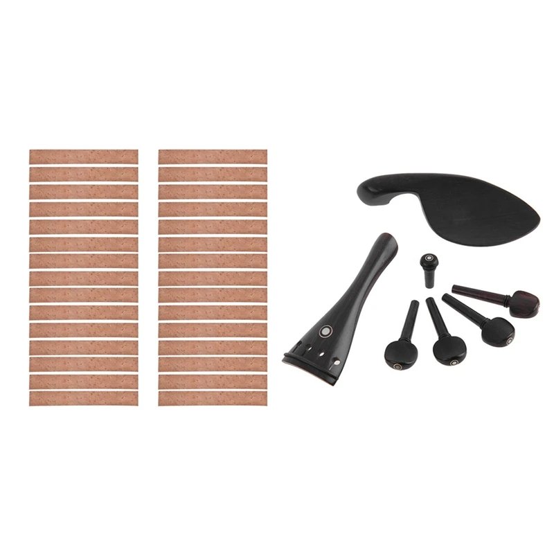 

7 черное дерево 4/4 шпилька для скрипки 4 колышка подставки колышки детали для скрипки с 30 шт. кларнет Шейная пробка