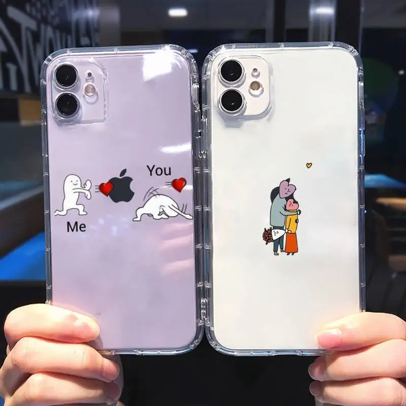 

Cute cartoon characters Phone Case Transparent soft For iphone 5 5s 5c se 6 6s 7 8 11 12 plus mini x xs xr pro max
