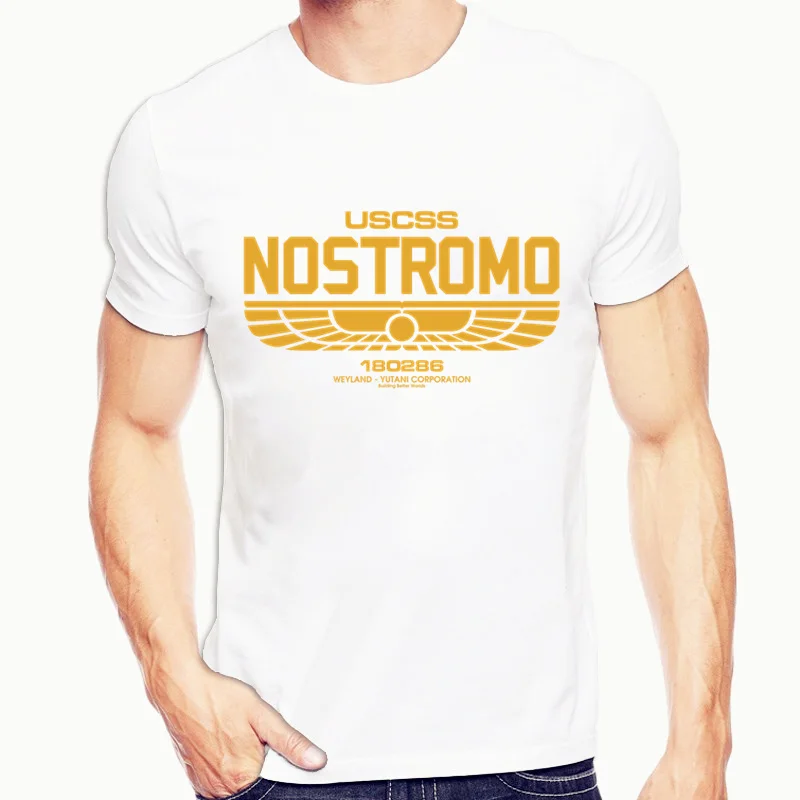 USCSS Nostromo Alien Weyland Yutani футболки для мужчин Harajuku забавная Мужская футболка с