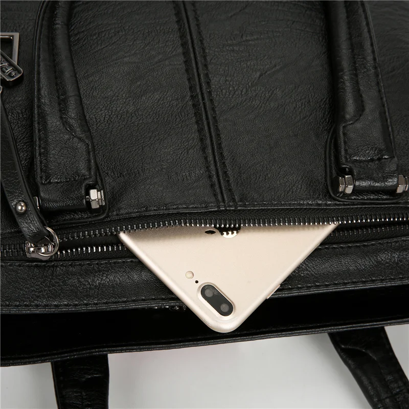 

Luxury Brand Women Leather Hand Bags 2021Large Capacity Vintage Messenger Bags Female Casual Big Totes Shoulder Bag Sac A Main