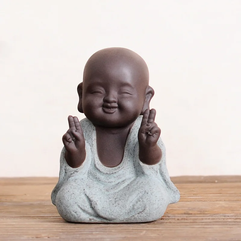 Фиолетовый песок чай домашним животным монаха декоративные скульптурные