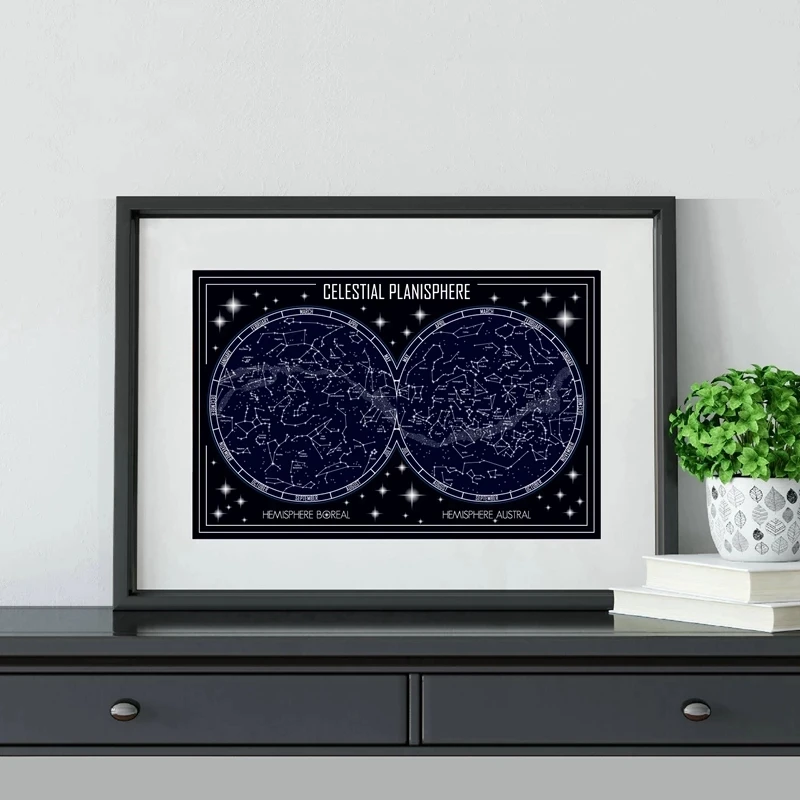 

Celestial Planisphere Kaart Canvas Poster Prints Geometrische Minimalistische Constellation Picture Wall Art Painting Home Decor