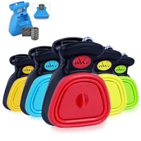 dog poop bag dispenser travel foldable pooper with 1 roll decomposable bags animal waste picker cleaning tools pet products