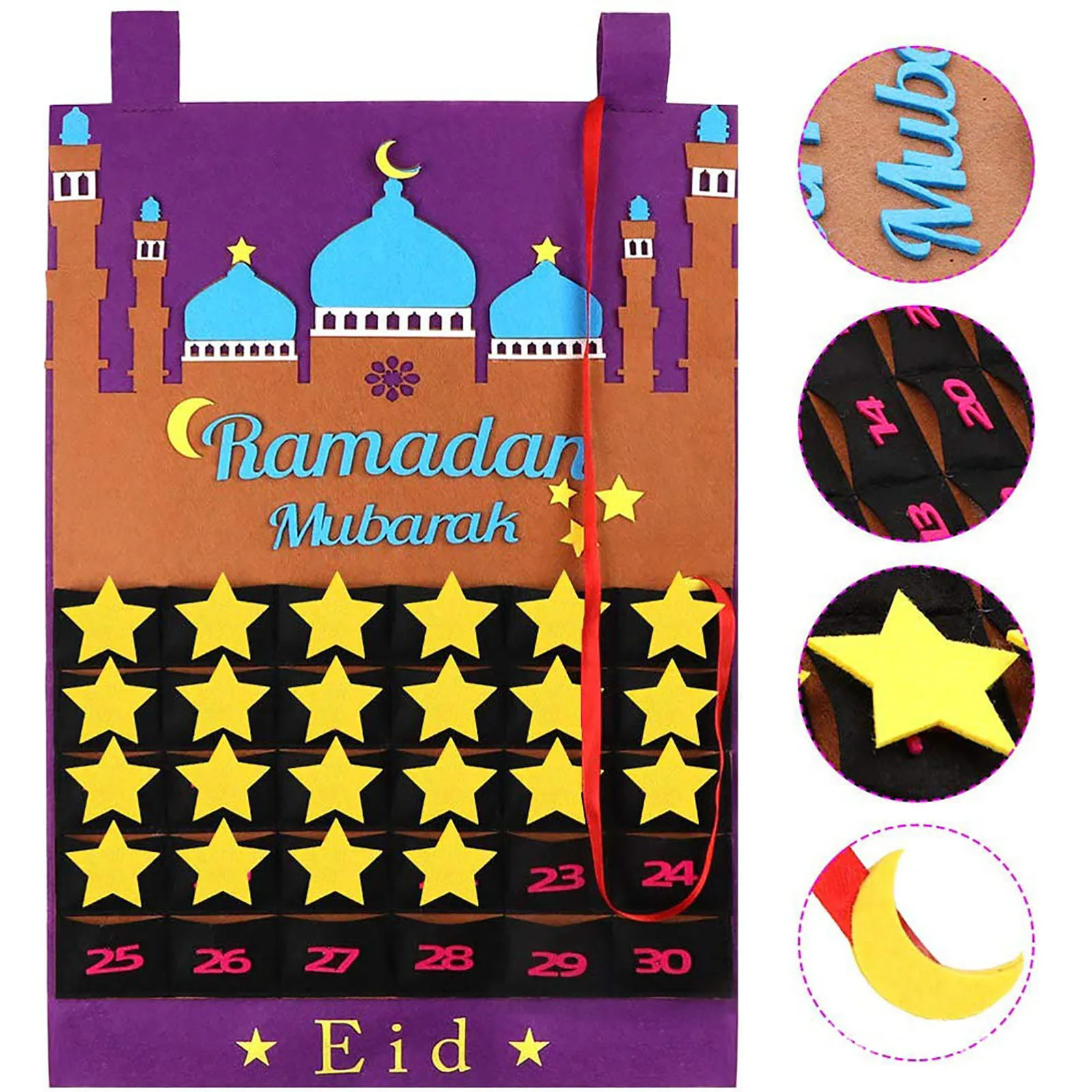 

2021 home decor 30 Day Living Room Eid Mubarak Muslim Home Decor Ramadan Calendar Countdown