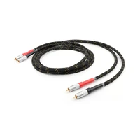 pair ortofon 8n occ copper intecconnect audio cable with gold plated nakamichi connection plugs