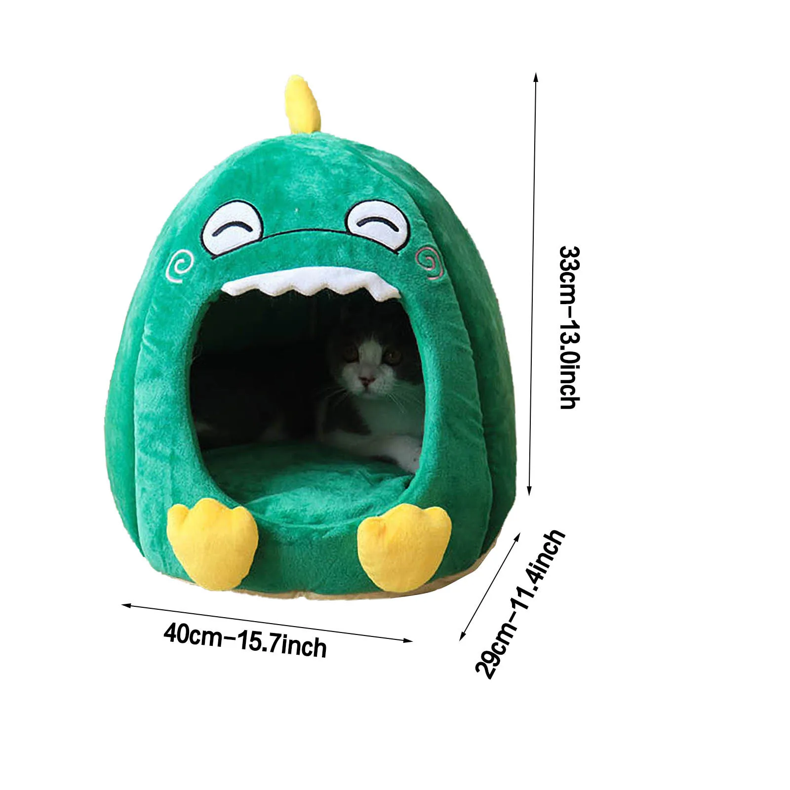 

New Winter Warm Fashion Dinosaur Shape Removable And Washable Pet Mat Puppy Pet Bed Material Durable Nest Dogs Cats House
