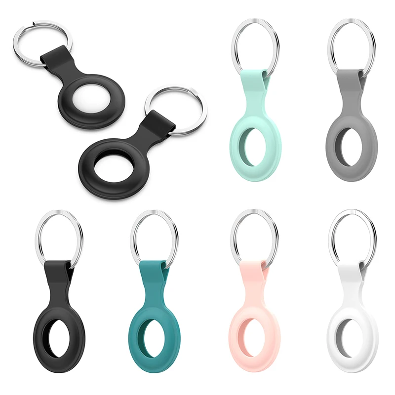 

Soft Silicone cover For Apple Airtags Locator Tracker With Keychain