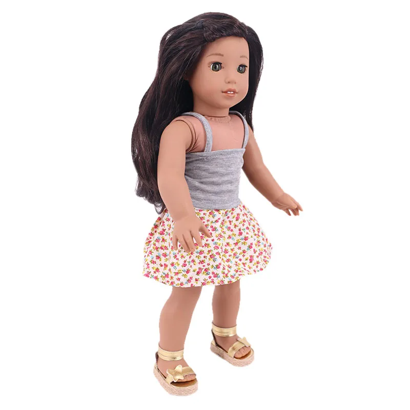 Одежда для куклы юбка яркого цвета Модный популярный стиль американских кукол 18