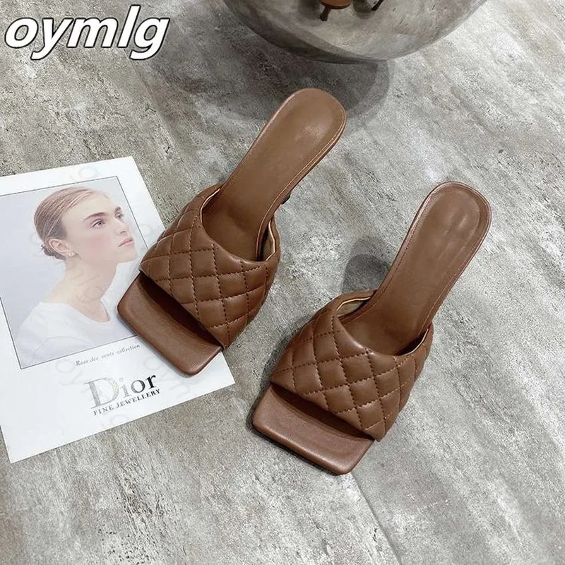 2021 новые женские сандалии с квадратным носком на тонком высоком каблуке 9 см