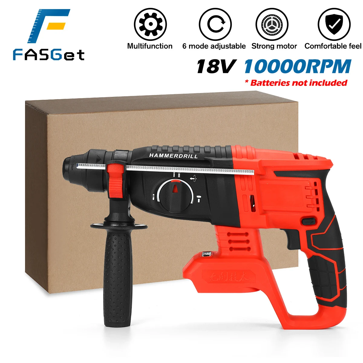 FASGet 21V ручная электрическая ударная отвертка отбойный молоток Ударная дрель