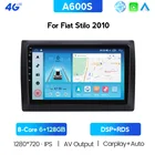 4G Lte 8-ядерный Android 11 RDS DSP Carplay Авторадио для FIAT Stilo 2010 автомобильный стерео Мультимедийный Dvd-плеер видеомагнитофон Рулевое управление