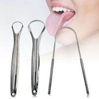 stainless steel tongue scraper cleaner fresh breath cleaning coated tonguetoothbrush oral hygiene care tools%ef%bc%8cdropshipping