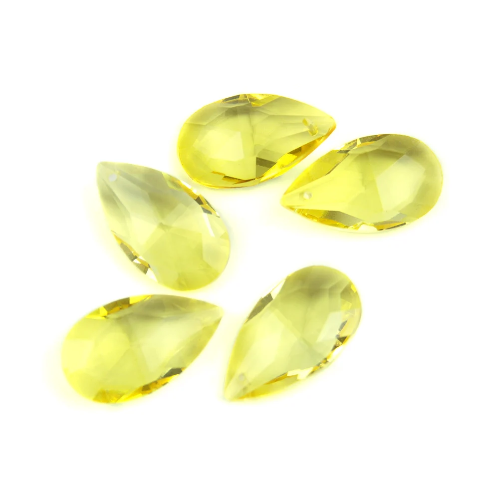 Люстра-призма с топазом в форме капли стеклянная подвесная оптика хрустальная