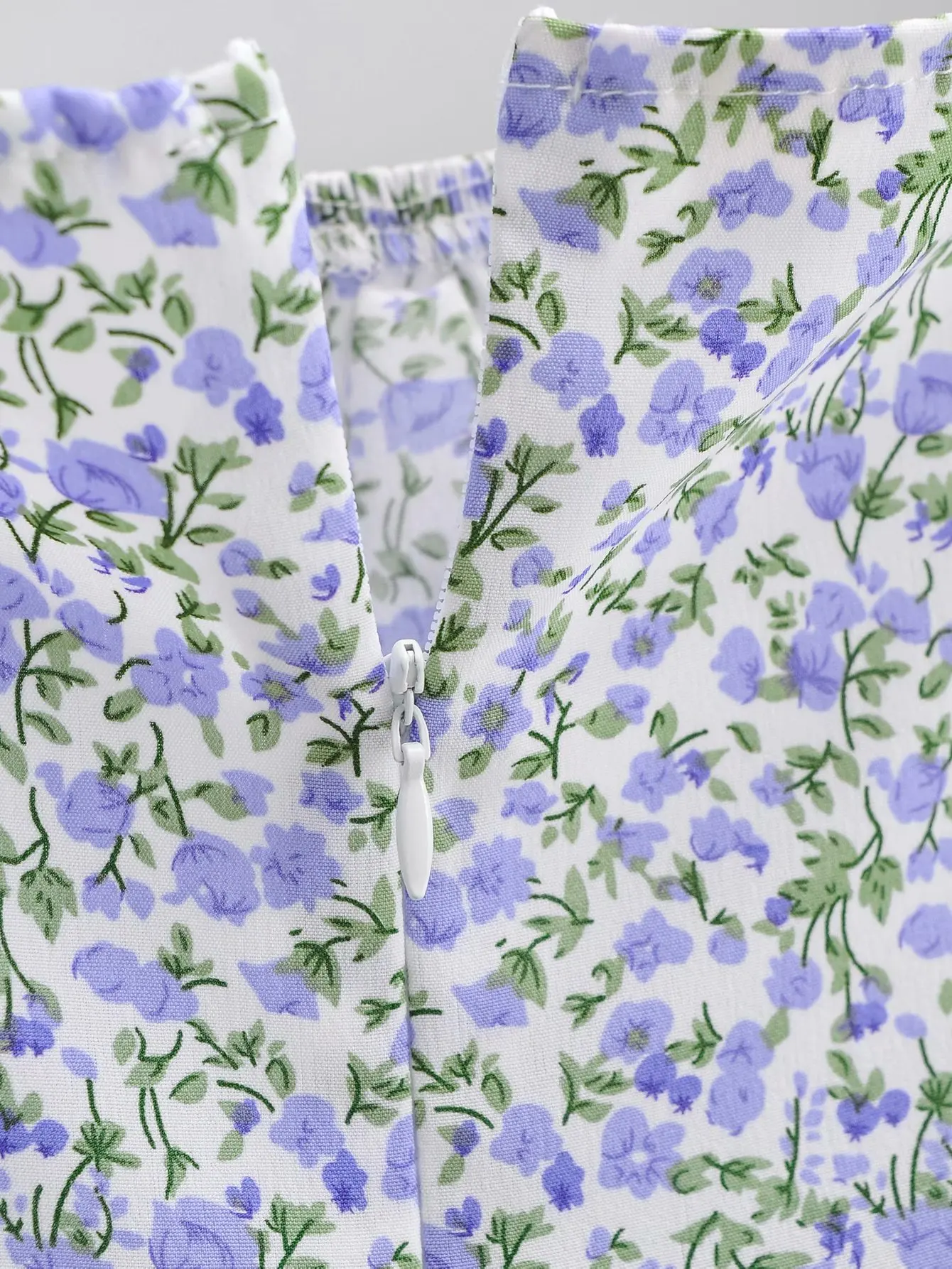 

Vintage Gentle Wind Square Neck Short Sleeves Women Dress Fashion Puff Sleeve Temperament Floral Loose Chic Female Mini Dresses