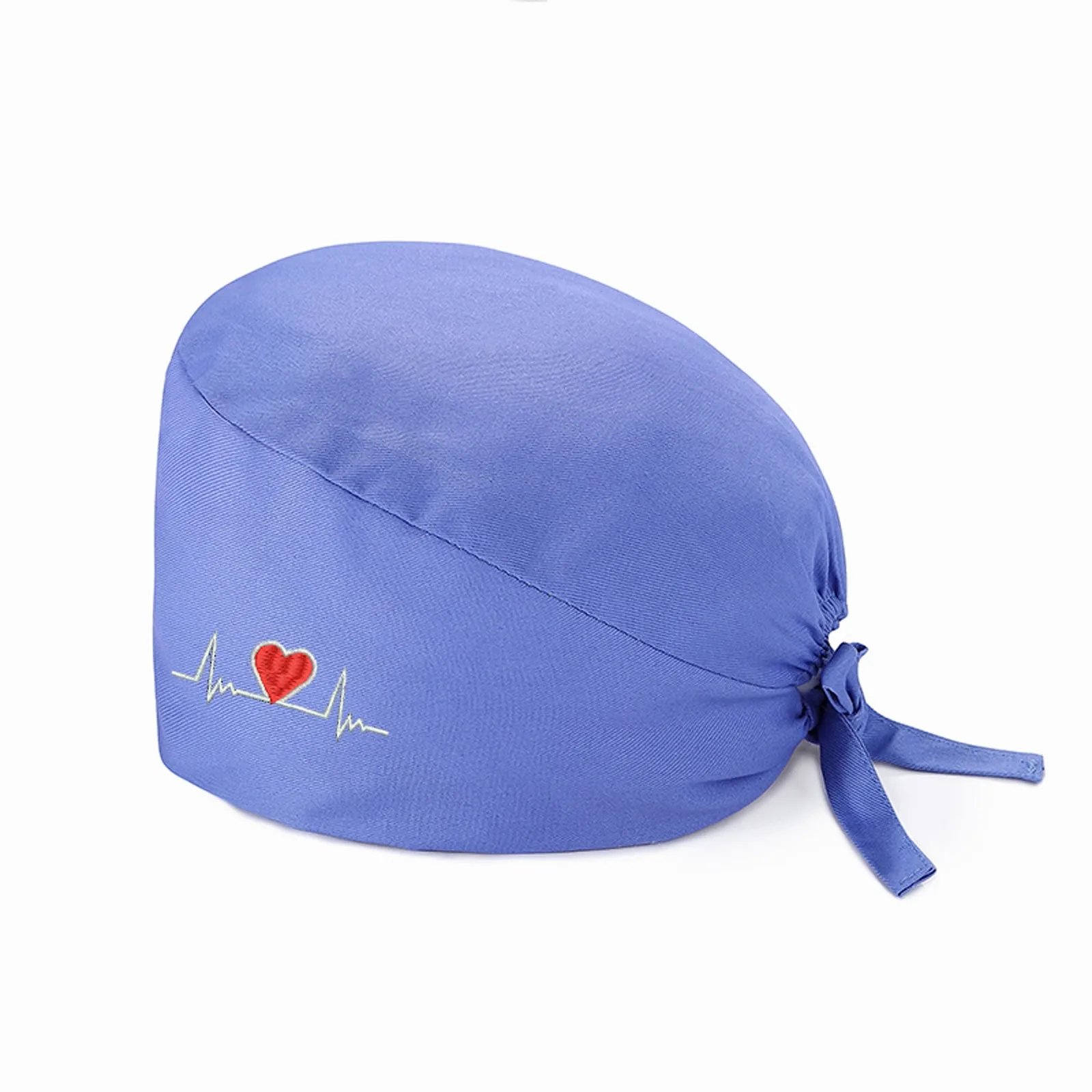 

Men's and Women's Nurse Cap Operating Room Pharmacy Nursing Laboratory Pet Shop Heart Print Bouffant Hat With Sweatband 2021