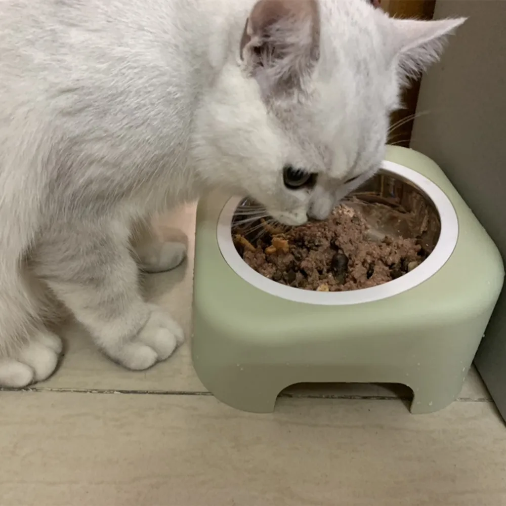 Нескользящая пластиковая миска из нержавеющей стали для кормления домашних