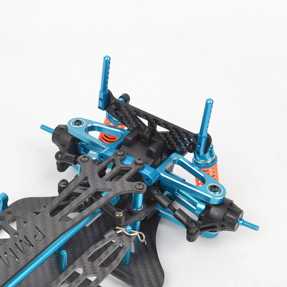 Marco de coche teledirigido para Tamiya TT01 TT01E, aleaci&oacute;n de aluminio y carbono, 1/10-2