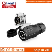 cnlinko lp16 3pin m16 solder waterproof cable power connector male female socket plug joint for uav electric motorcycle charge