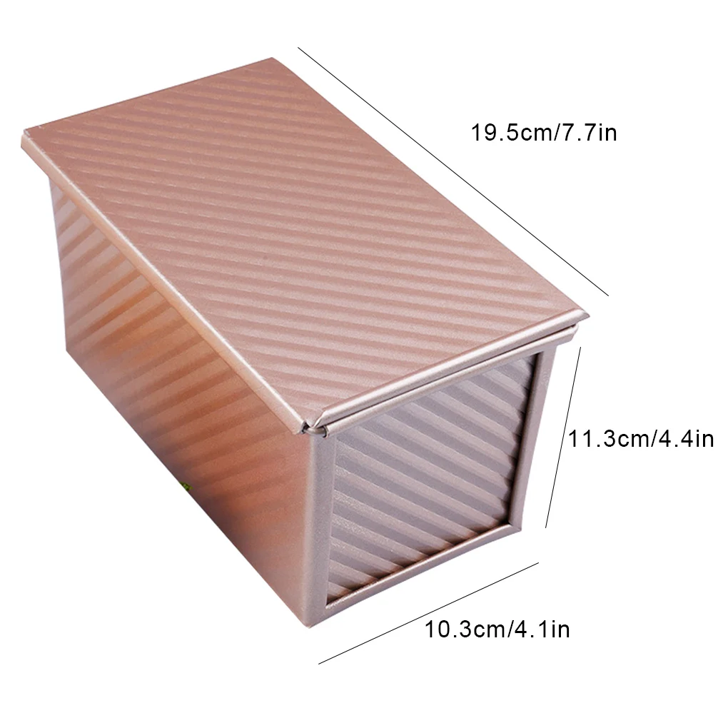 

New Aluminum Alloy Loaf Pan with Cover Non Stick Bread Toast Mold Kitchen Baking Tool Bakeware