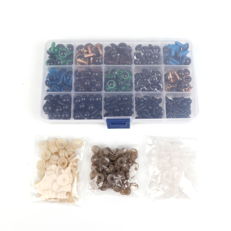 

264pcs 6-12mm Safety Eyes Doll Animal Felting Toy Craft Black Colorful