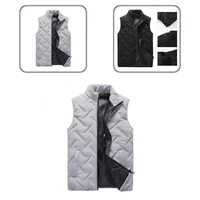 fabulous winter vest simple cardigan stand collar winter waistcoat men vest men waistcoat