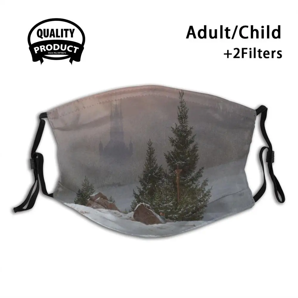 

Зимний пейзаж (Caspar David Фридрих) Модные маски для рта фильтрующая маска для взрослых и детей маска для лица Caspar David Фридрих