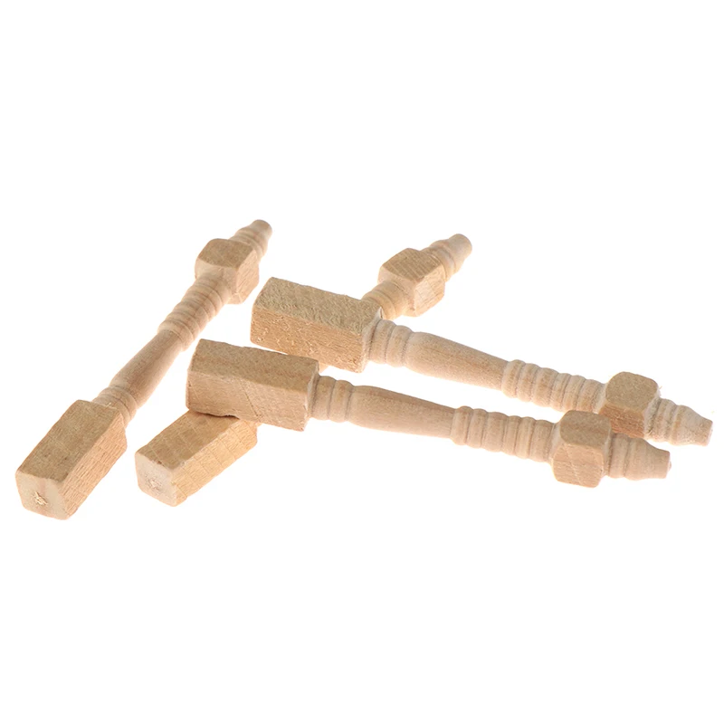 

4pcs/lot 1:12 Dollhouse Miniature DIY Wooden Chair Table Leg Accessories