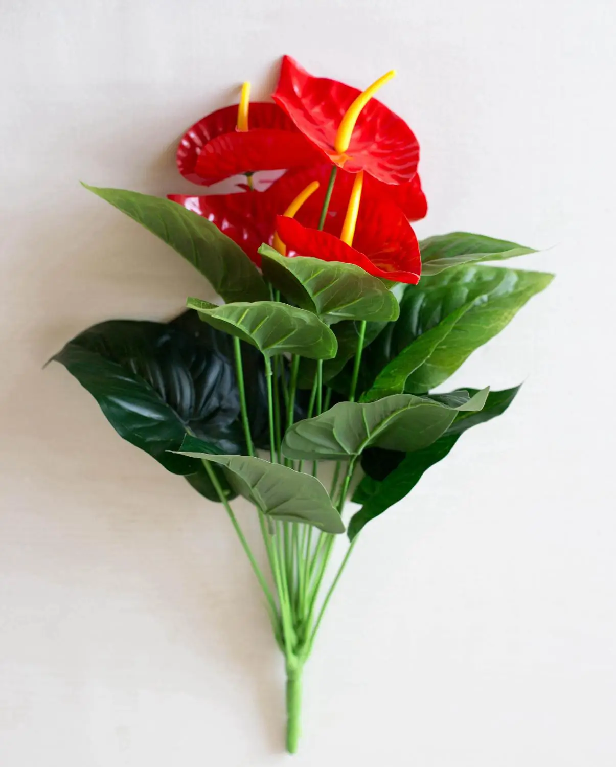 

49cm 18Heads Artificial Green Monstera Leaves Home Garden Living Room Bedroom Decoration Fake Plants