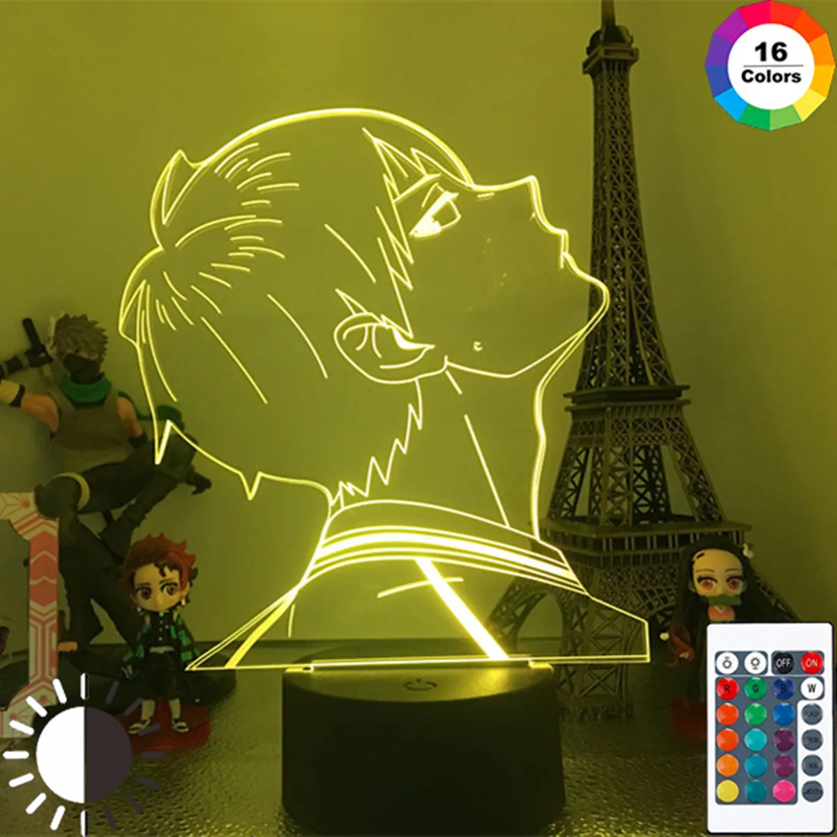 

Haikyuu Anime Figure Tobio Kageyama Gift For3D LED RGB USB Night Lights Friends Otaku Bed Room Table Home Manga Lava Lamp Decor