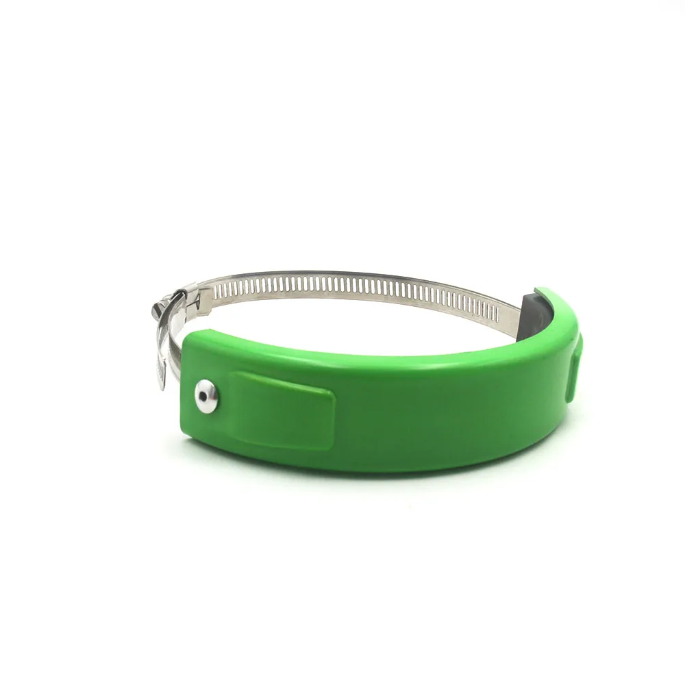 B green Универсальные аксессуары для мотоциклов Fit 100 мм-140 мм Овальный/akrapovic выхлопной протектор может Крышка для Honda Yamaha Suzuki Kawasaki - Цвет: B green