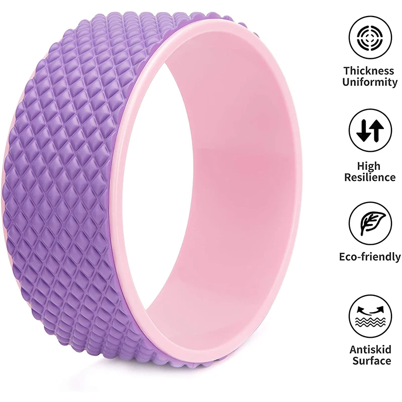 

Yoga Pilates Wheel Set Back Roller Circle Ring PU TPE EVA Material Sport Gym Bodybuilding Fitness Tools Accessories