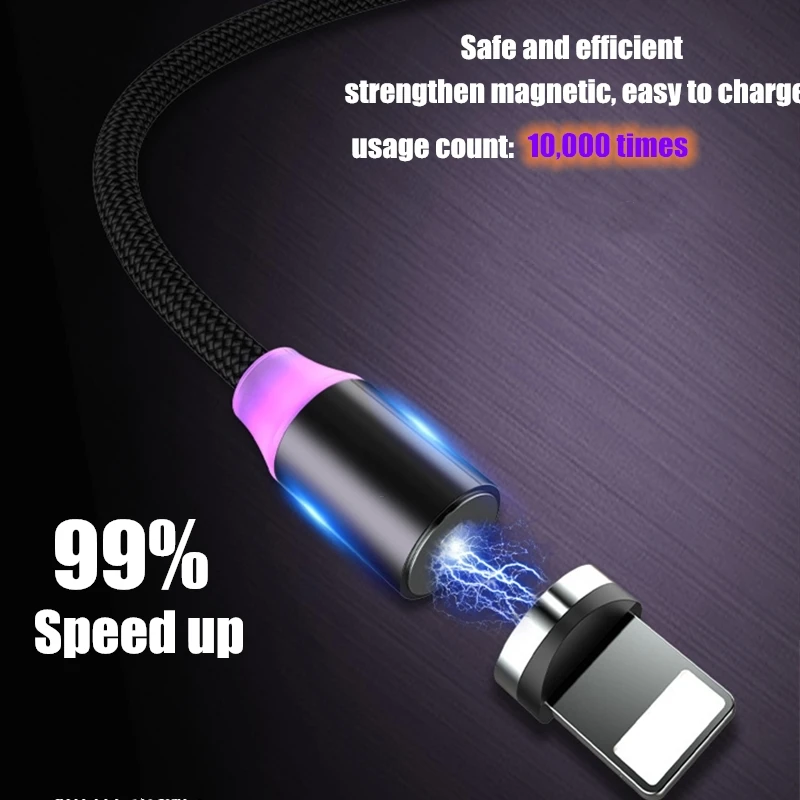 Магнитный USB кабель для зарядки и передачи данных для type-C IOS iPhone Android Micro USB кабель для быстрой зарядки и синхронизации данных для смартфонов