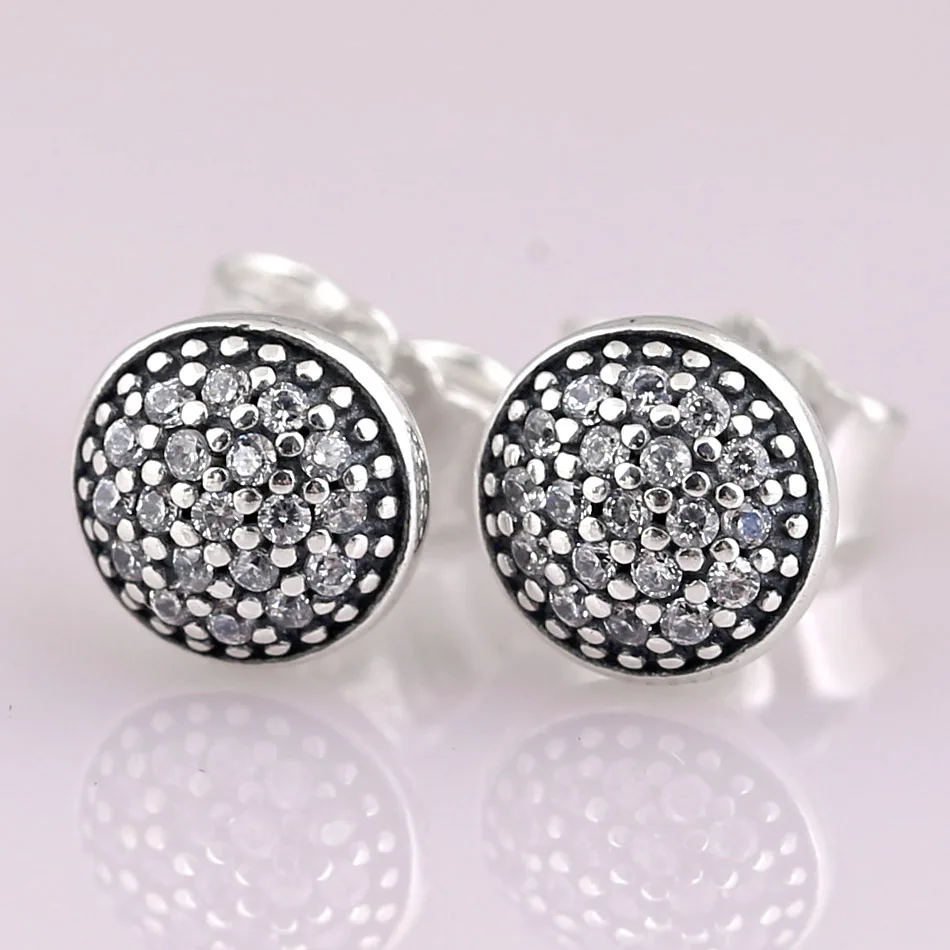 

Original Dazzling Droplets With Crystal Studs Earring For Women 925 Sterling Silver Earring Wedding Party Gift Europe Jewelry