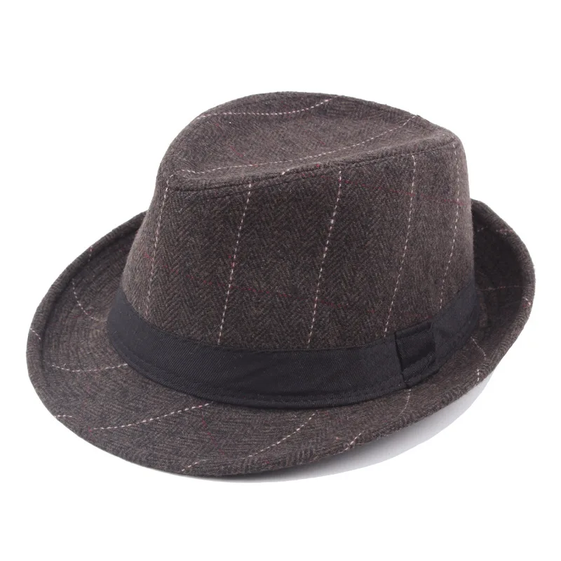 Ретро Fedoras Топ джаз шляпа мужская зимняя теплая котелок Кепка Панама повседневная мужская шляпа gorro