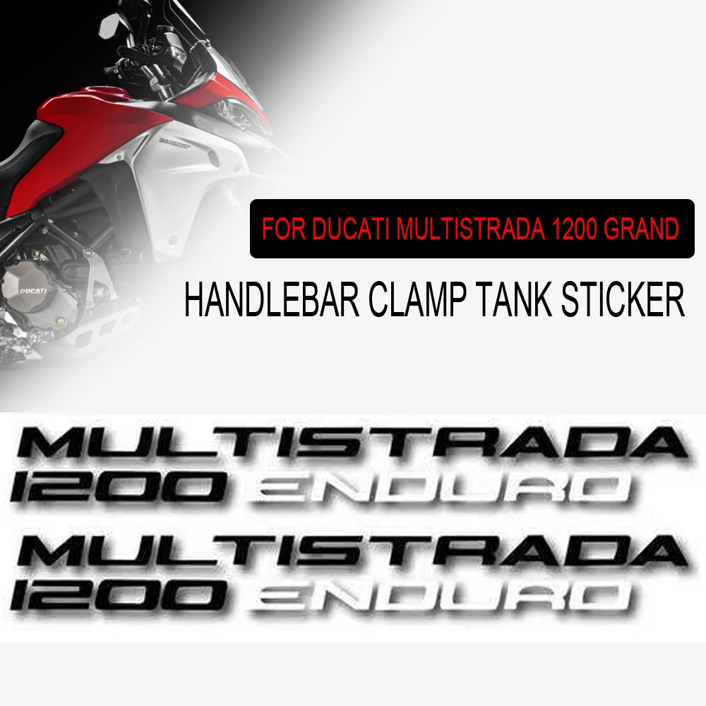 

For Ducati Multistrada 1200 Grand Tour D Air Pikes Peak Enouro Logo Side Stickers Tank Pad Protector Fairing Emblem