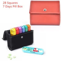 1pcs 7 day weekly pillbox storage container travel case pill box medicine box organizer case wallet medicine box