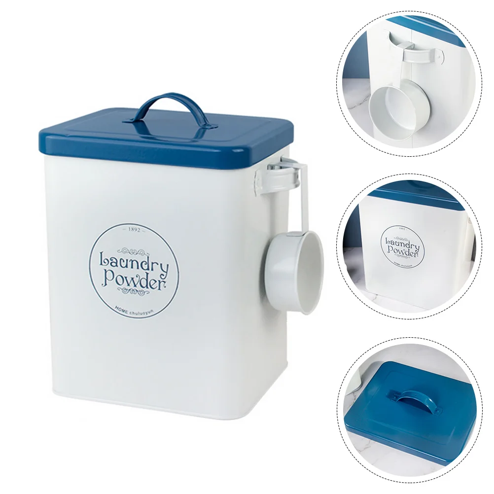 

1Pc Pet Food Storage Box Airtight Iron Bucket with Spoon Dog Cat Food Holder