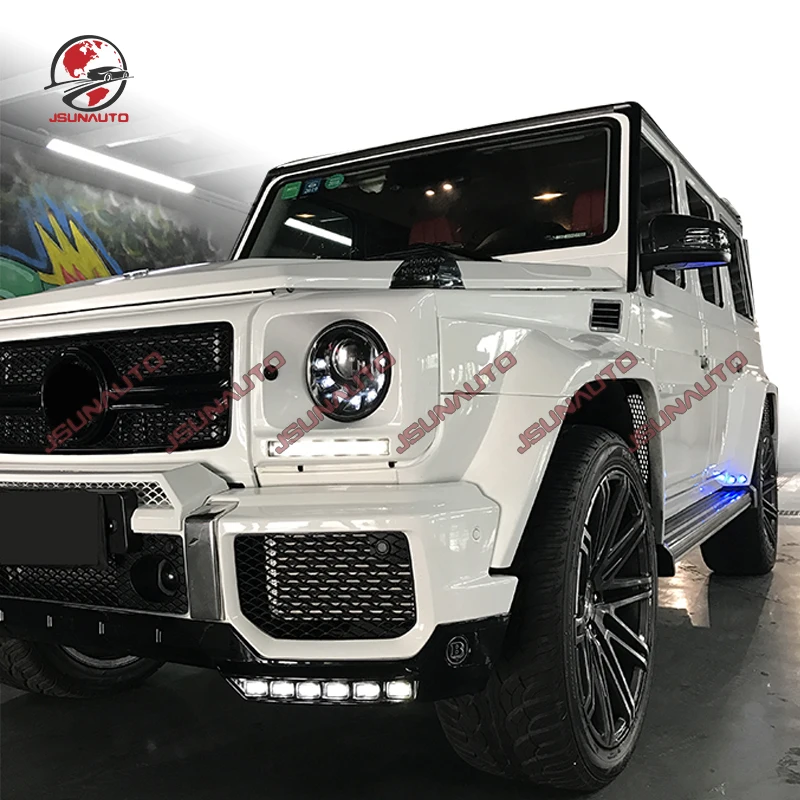 

Fit For G Class W463 G350 G400 G500 G900 G63 G55 2008-2018 B Style Front Diffuser With Led Body Kit lower Lip Auto Part